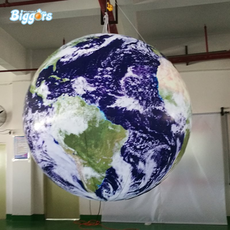 Led Illuminated Giant Inflatable Earth Globe Balloon For Parties Events Educational Purposes - 6
