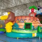 Playground Funny Fun City Giant Inflatable Bouncy Castle Slide Boat Theme Printing - 2