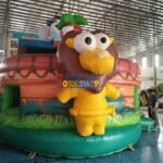 Playground Funny Fun City Giant Inflatable Bouncy Castle Slide Boat Theme Printing - 6