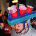 Pong Hat Game Set Inflatable Beer Hats Toss Games Fun Lawn Toys Adult Kids Fj88