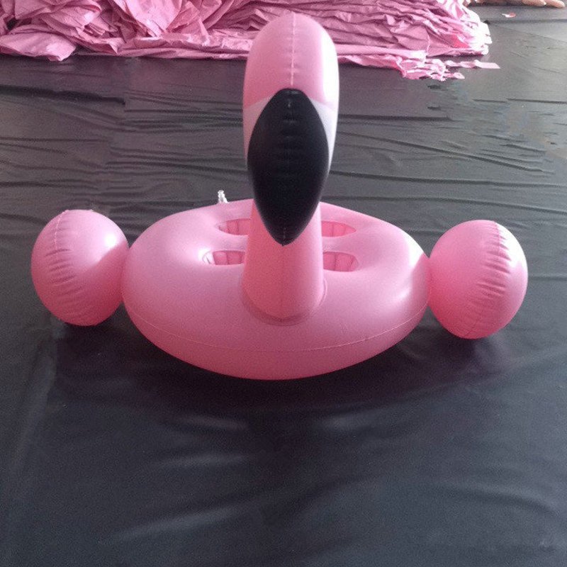 Inflatable Flamingo Pool Float With 4 Cup Holders Beverage Coaster 70x60cm Pink For Adults And Kids - 4 Inflatable Flamingo Pool Float With 4 Cup Holders Beverage Coaster 70x60cm Pink For Adults And Kids - 4