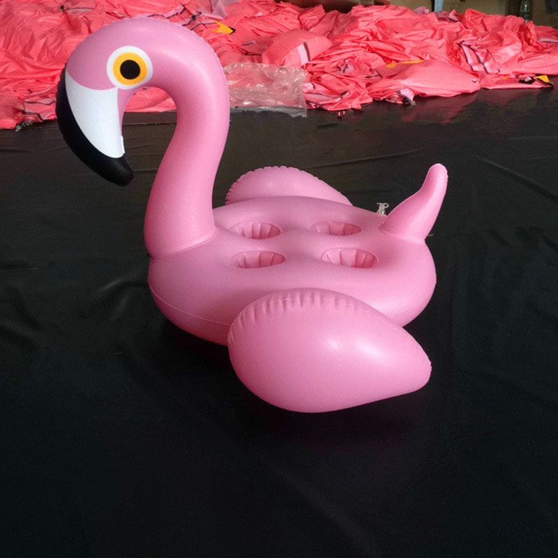Inflatable Flamingo Pool Float With 4 Cup Holders Beverage Coaster 70x60cm Pink For Adults And Kids - 5 Inflatable Flamingo Pool Float With 4 Cup Holders Beverage Coaster 70x60cm Pink For Adults And Kids - 5