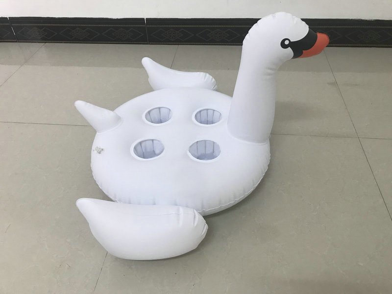 Inflatable Flamingo Pool Float With 4 Cup Holders Beverage Coaster 70x60cm Pink For Adults And Kids - 8 Inflatable Flamingo Pool Float With 4 Cup Holders Beverage Coaster 70x60cm Pink For Adults And Kids - 8