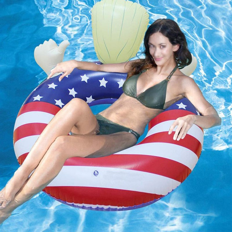 Donald Trump Themed Inflatable Pool Float Raft With Handles Unique Swimming Accessories - 5