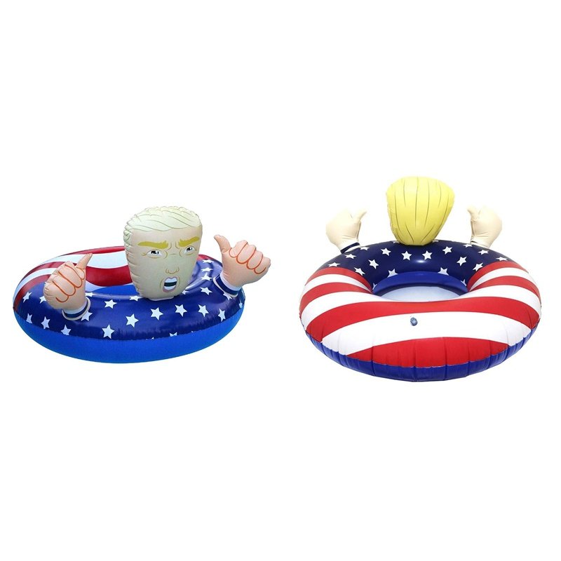 Donald Trump Themed Inflatable Pool Float Raft With Handles Unique Swimming Accessories - 8