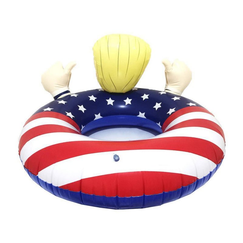 Donald Trump Themed Inflatable Pool Float Raft With Handles Unique Swimming Accessories - 9