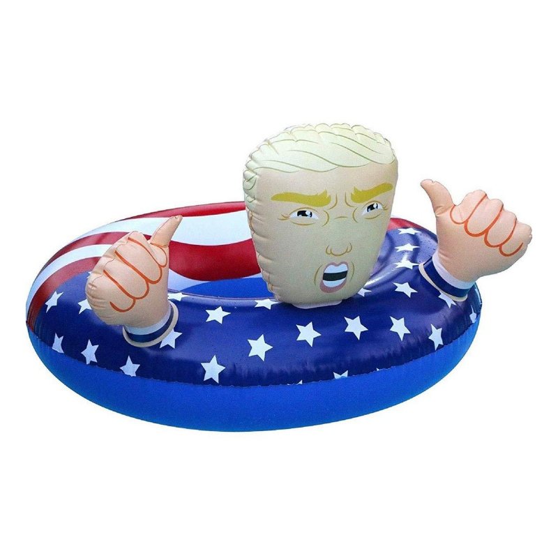 Donald Trump Themed Inflatable Pool Float Raft With Handles Unique Swimming Accessories - 2