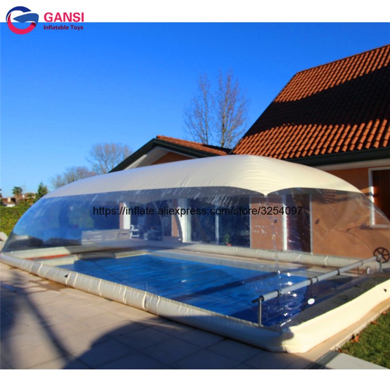 Inflatable Winter Swimming Pool Cover Yard Bubble Tent With Air Tube Water Resistant Bottom - 3 Inflatable Winter Swimming Pool Cover Yard Bubble Tent With Air Tube Water Resistant Bottom - 3