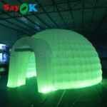 Portable White Inflatable Dome Tent With Color Changing Led Lighted Igloo For Trade Show Exhibition - 5