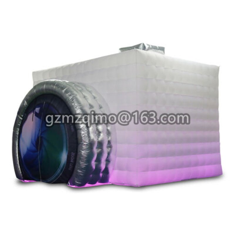Portable Dualdoor Inflatable Photo Booth Cube Tent With Adjustable Led Lighting For Events - 2