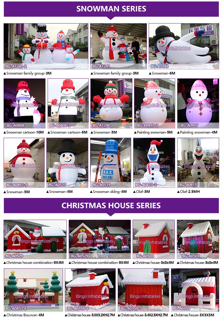 6x4x3mh Personalized Transparent Inflatable Bubble Tent Christmas Theme Decoration For Mall Advertisements - 3