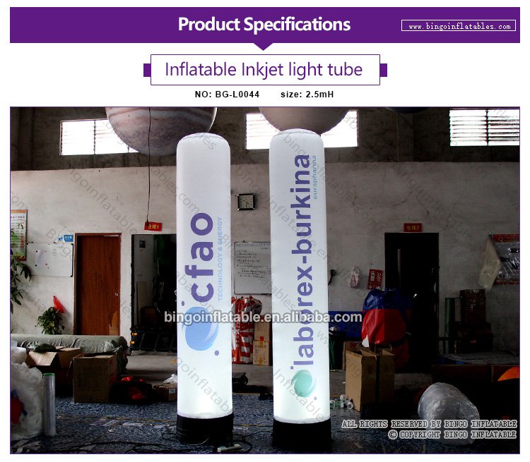 25 Meter High Inflatable Advertising Lamp Balloon Display Full Print Toy Column - 1