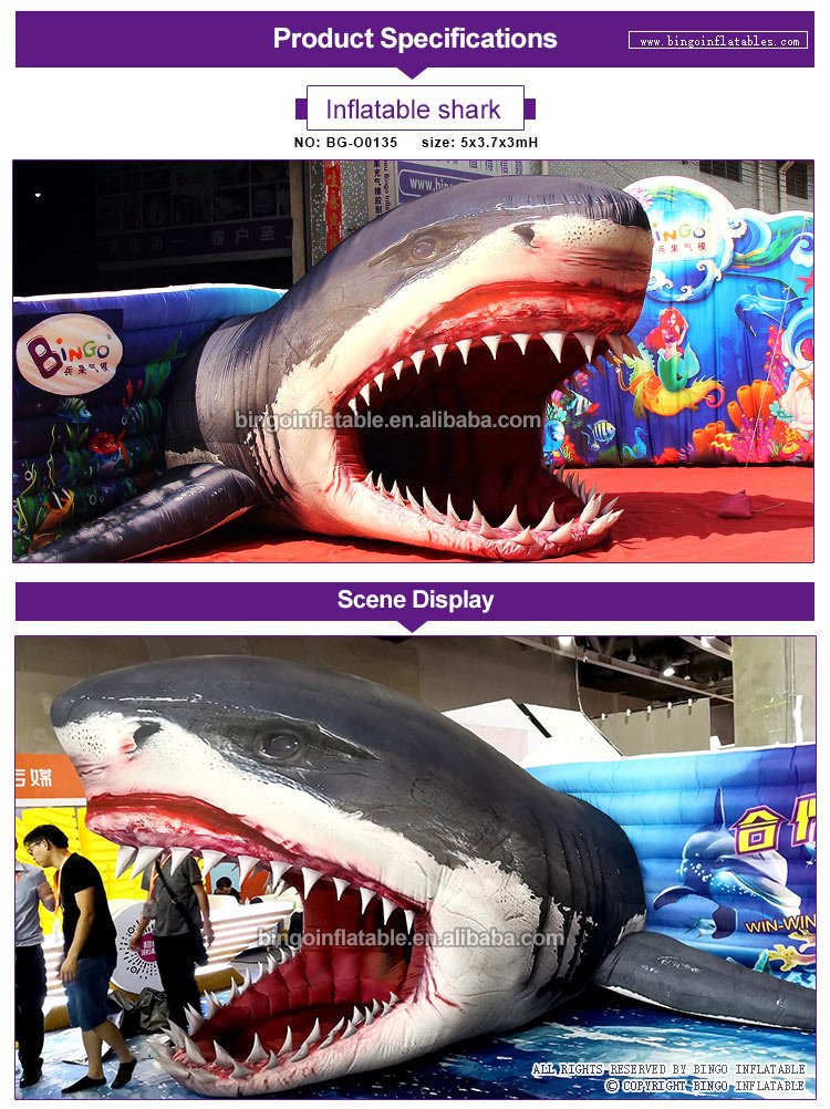 Affordable Giant Inflatable Shark Toy For Marinethemed Parties Events And Decorations - 1 Affordable Giant Inflatable Shark Toy For Marinethemed Parties Events And Decorations - 1