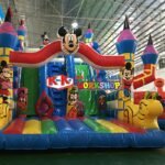 Pro Products Naughty Inflatable Jumping Trampoline Slide Castle Combo Playground Equipments - 3