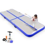 Promotion 4m Air Track Mat With One Pump Dwf Material Inflatable Airtrack For Gym Purple Color Floor Yoga
