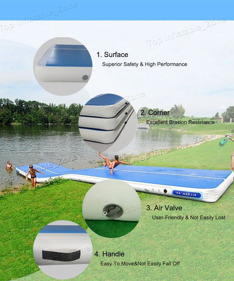 4m Purple Inflatable Air Track Mat Dwf Material Includes Pump Ideal For Gymnastics Yoga Indoor Exercise Floor Use - 13