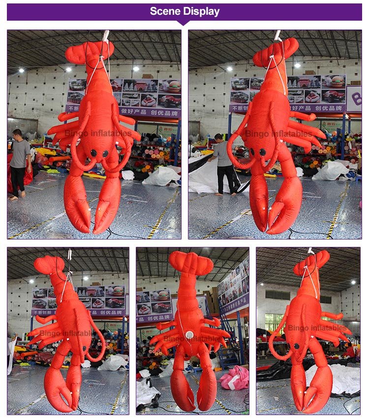 Affordable 3 Meter Hanging Inflatable Lobster Display Cartoon Toy For Events Promotions - 2 Affordable 3 Meter Hanging Inflatable Lobster Display Cartoon Toy For Events Promotions - 2