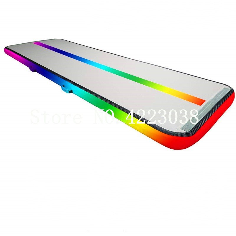 3x1x01m Rainbow Inflatable Air Track Gymnastics Mat Durable Tumble Floor Airtrack For Home Outdoor Training Exercise - 1 3x1x01m Rainbow Inflatable Air Track Gymnastics Mat Durable Tumble Floor Airtrack For Home Outdoor Training Exercise - 1