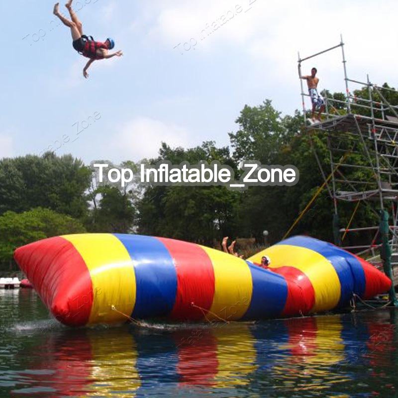Inflatable Water Blob Jumping Pillow 5x2m Outdoor Water Trampoline Fun Splash Play Bag For Kids Adults - 1