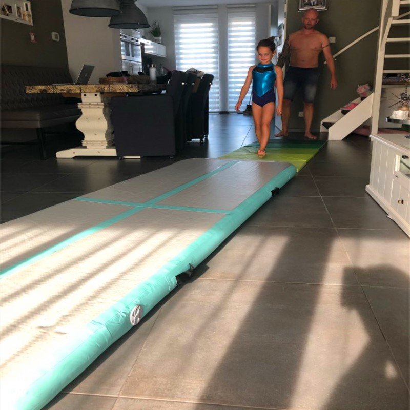 6x1x02m Inflatable Air Track Mat Water Floating Trampoline Gymnastics Training Equipment Pump - 10 6x1x02m Inflatable Air Track Mat Water Floating Trampoline Gymnastics Training Equipment Pump - 10