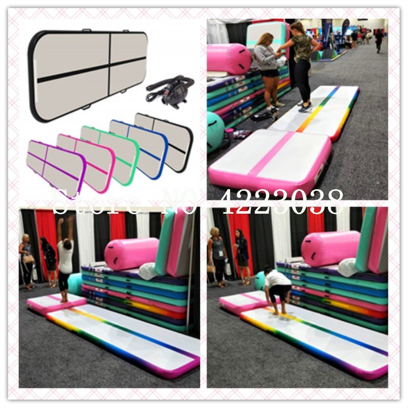 6x1x02m Inflatable Air Track Mat Water Floating Trampoline Gymnastics Training Equipment Pump - 15 6x1x02m Inflatable Air Track Mat Water Floating Trampoline Gymnastics Training Equipment Pump - 15