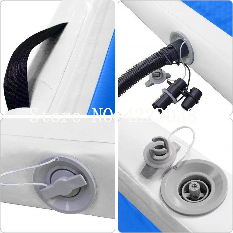 6x1x02m Inflatable Air Track Mat Water Floating Trampoline Gymnastics Training Equipment Pump - 16 6x1x02m Inflatable Air Track Mat Water Floating Trampoline Gymnastics Training Equipment Pump - 16