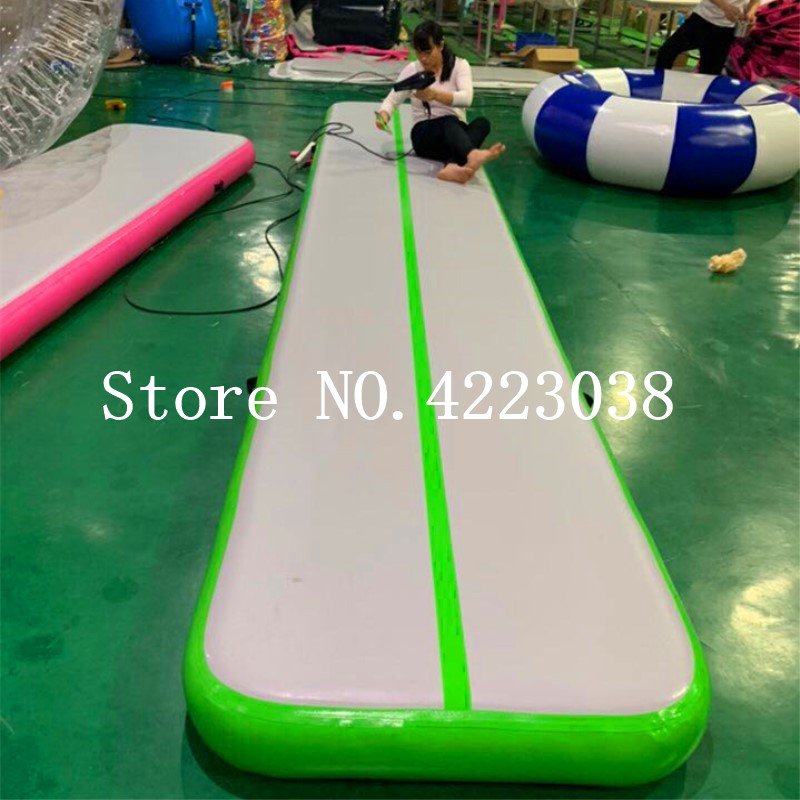 6x1x02m Inflatable Air Track Mat Water Floating Trampoline Gymnastics Training Equipment Pump - 1 6x1x02m Inflatable Air Track Mat Water Floating Trampoline Gymnastics Training Equipment Pump - 1
