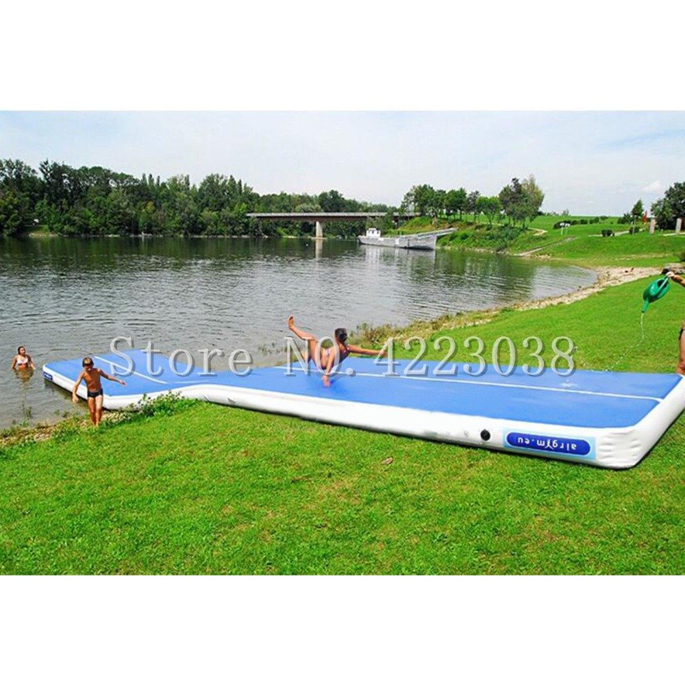 7x1x02m Inflatable Tumble Track Trampoline Air Gymnastics Mat For Home Or Gym Use - 9