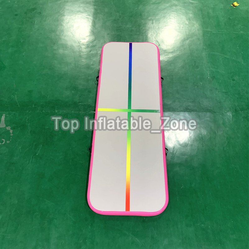 3m Inflatable Gymnastics Mat Rainbow Line Air Track Tumbling Training Floor Pump For Athletes - 4