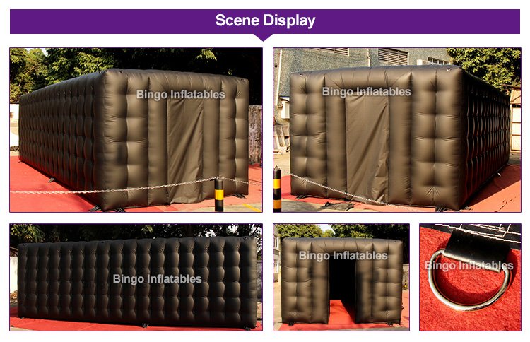 Black Pvc Customized Outdoor Pavilion Marquee Tent Waterproof And Uv Protected 72x32x24m Square Room - 2 Black Pvc Customized Outdoor Pavilion Marquee Tent Waterproof And Uv Protected 72x32x24m Square Room - 2