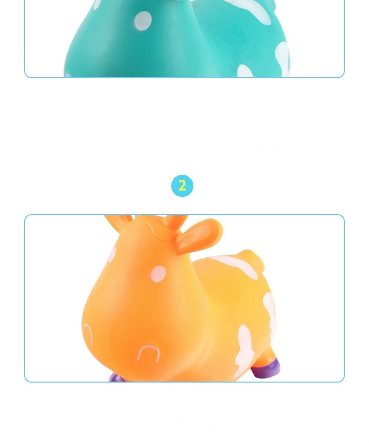 Quality Thick Pvc Inflatable Jumping Cow Toy For Children In Assorted Colors - 6 Quality Thick Pvc Inflatable Jumping Cow Toy For Children In Assorted Colors - 6