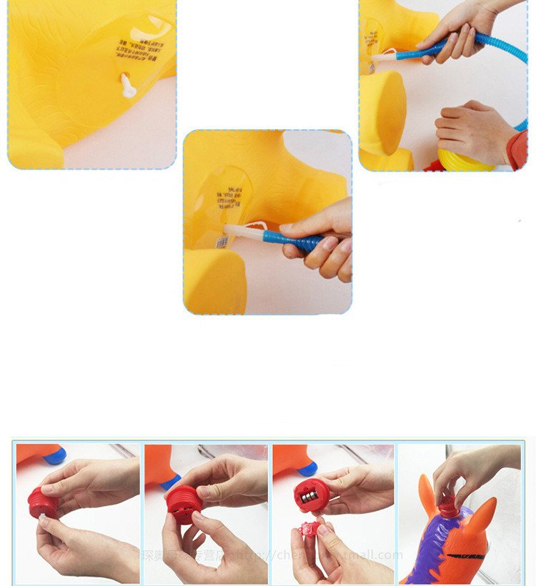 Quality Thick Pvc Inflatable Jumping Cow Toy For Children In Assorted Colors - 9 Quality Thick Pvc Inflatable Jumping Cow Toy For Children In Assorted Colors - 9