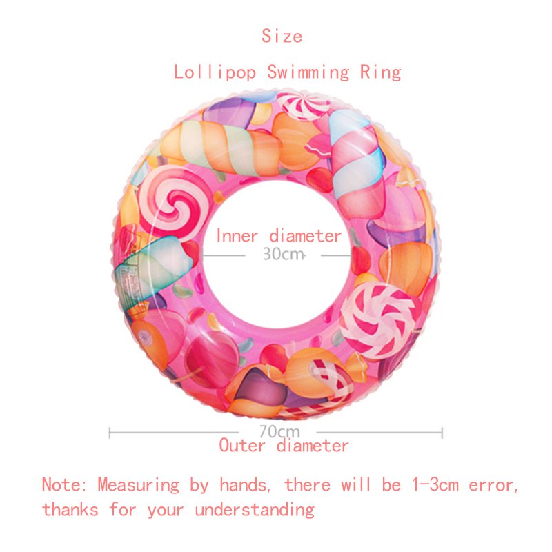 Adults Large Inflatable Pvc Swim Ring Lollipop Design Lifebuoy Pool Float For Beach Outdoor Water Sports - 2 Adults Large Inflatable Pvc Swim Ring Lollipop Design Lifebuoy Pool Float For Beach Outdoor Water Sports - 2