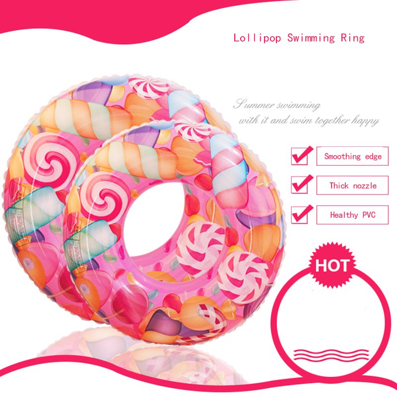 Adults Large Inflatable Pvc Swim Ring Lollipop Design Lifebuoy Pool Float For Beach Outdoor Water Sports - 3 Adults Large Inflatable Pvc Swim Ring Lollipop Design Lifebuoy Pool Float For Beach Outdoor Water Sports - 3