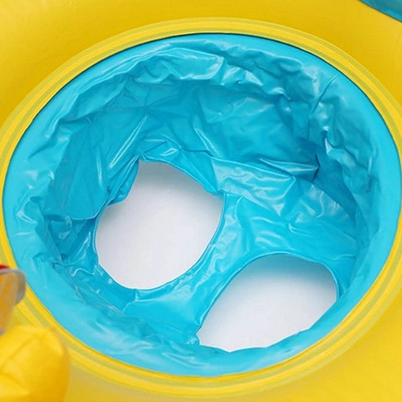 Multicolor Inflatable Double Swim Ring For Parentchild Interaction Durable And Thick 4 Color Options - 2