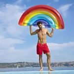 Rainbow Mattress Summer Inflatable Swimming Pool Raft Float Chair Rafts Holiday Party Water Fun Toy - 2