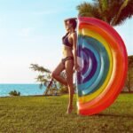 Rainbow Mattress Summer Inflatable Swimming Pool Raft Float Chair Rafts Holiday Party Water Fun Toy
