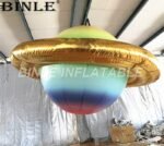 Rainbow Color Hanging Giant Inflatable Saturn With Led Lights Solar System Nine Planets Balloon For Party Decoration - 4