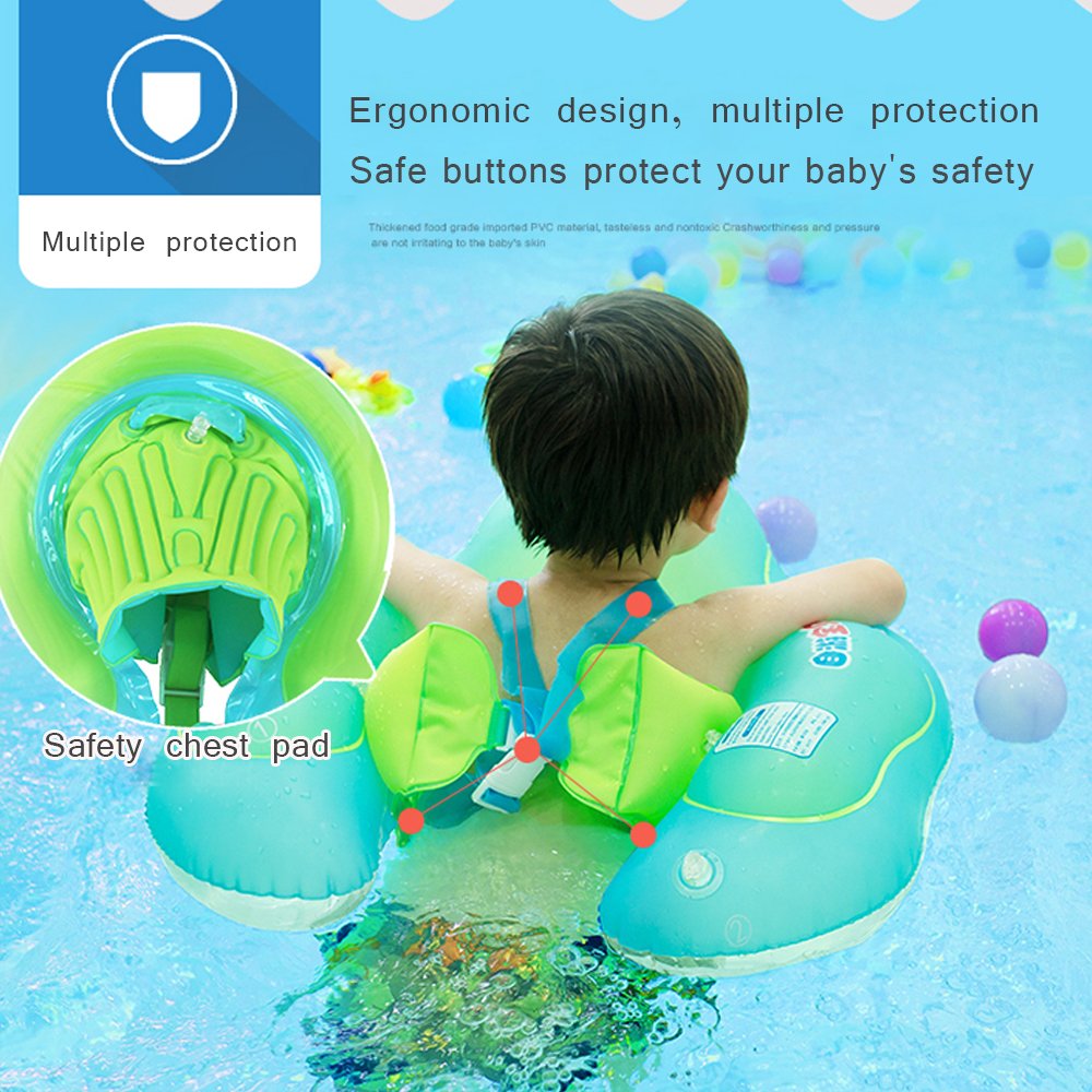 Baby Swimming Ring Inflatable Kids Pool Float Buoy Relaxing Bathing Accessories With Bonus Gifts - 8