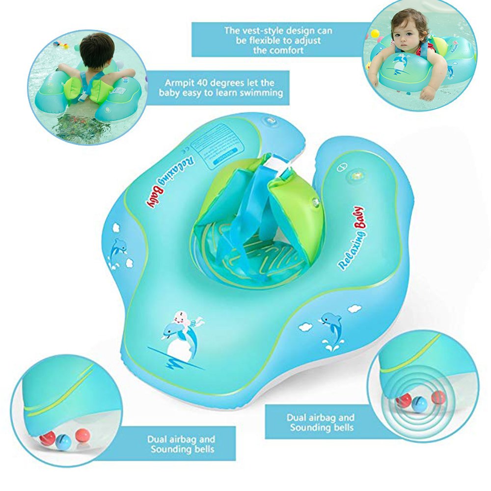 Baby Swimming Ring Inflatable Kids Pool Float Buoy Relaxing Bathing Accessories With Bonus Gifts - 9