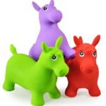 Rides On Animal Bouncy Horse Toys Inflatable Bouncer Jumping Child Rubber Baby 60x52x28cm Random - 2