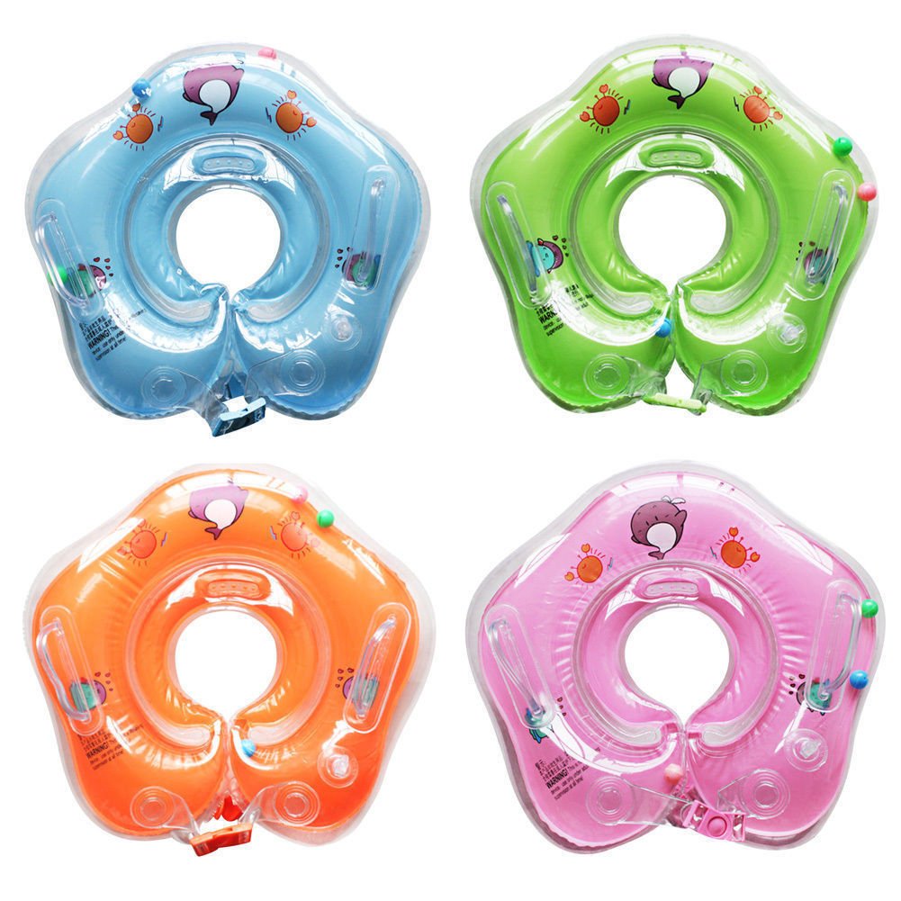 Infant Safety Swimming Ring Inflatable Newborn Baby Neck Float Bath Circle Toy Ideal Cute Gift - 1