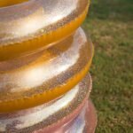 Rose Gold Bling Sparkling Adult Swimming Rings Inflatable Pool Float Handles Yellow Round Circle Ring Sr10 - 2