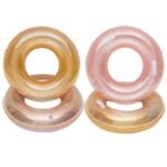 Rose Gold Bling Sparkling Adult Swimming Rings Inflatable Pool Float Handles Yellow Round Circle Ring Sr10 - 3