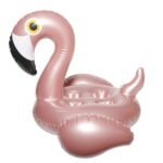 Rose Gold Pool Float Inflatable Flamingo Cup Holder 4 Holes Pink Coasters Cola Beverage Beach Water Fun Toys - 2