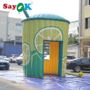 Sayok Pvc Inflatable Concession Stand Booth With Air Blower Cart For Business 5m Tall - 2