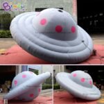 Strong Material 2m Inflatable Ufo Space Model Hanging Spaceship With Led Light For Promotion Toys - 4