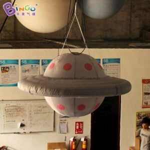 Strong Material 2m Inflatable Ufo Space Model Hanging Spaceship With Led Light For Promotion Toys - 2