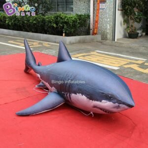 Strong Material Pvc 2 5m Length Inflatable Shark Model Aerated Bespoke Ocean Theme Air Sealed Decoration Toy - 2