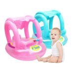 Safe Inflatable Baby Kids Swimming Ring Pvc Infant Float Boat Adjustable Sunshade Seat Fun Pool Toys
